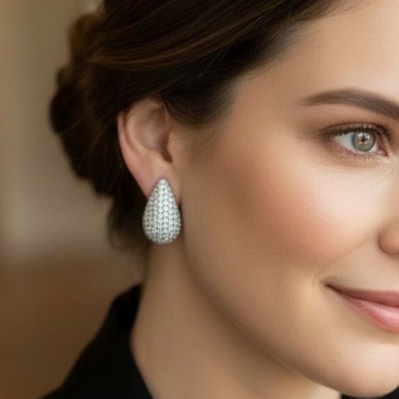 Jewels by Sunaina Jewelry - ✨ Jewels by Sunaina – Narina Silver CZ Teardrop Earrings ✨New in Box